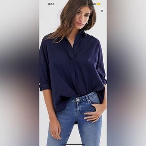 French Connection Poplin Oversized Shirt